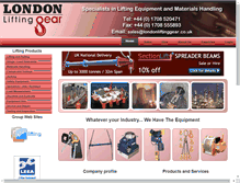 Tablet Screenshot of londonliftinggear.co.uk